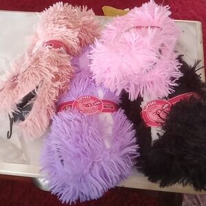 Different Colored Fluffy Slippers